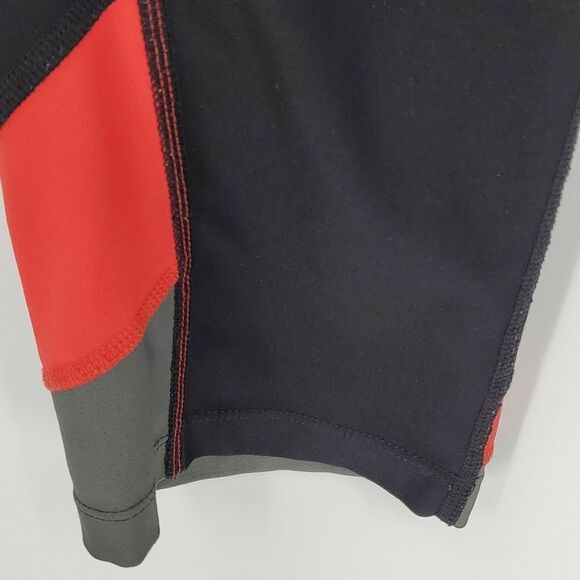 Xersion capris leggings,  black/gray/orange.‎ Large. Fitted. - Picture 2 of 5